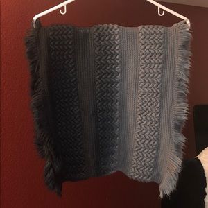 Gray and black infinity scarf